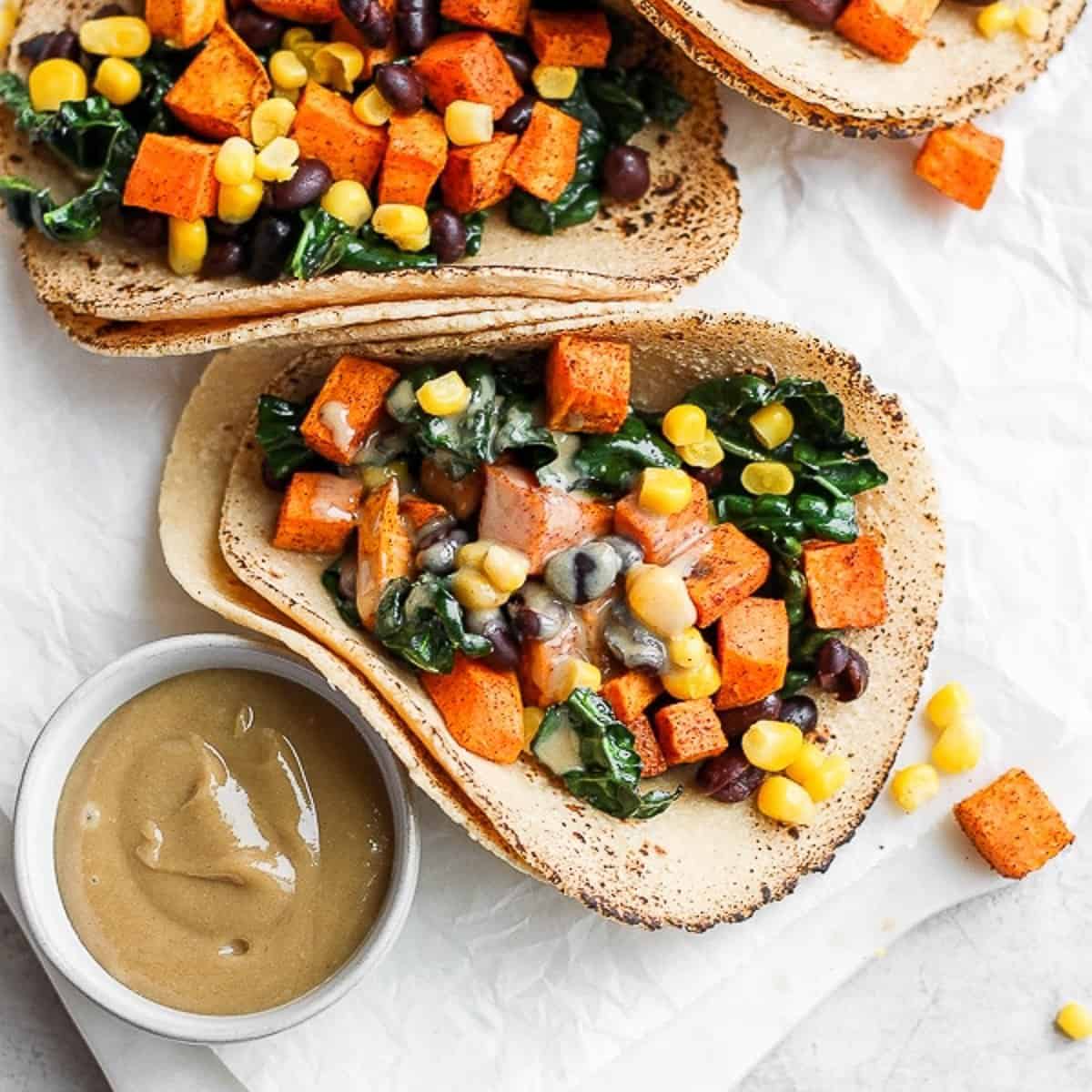 The best recipe for sweet potato black bean tacos.