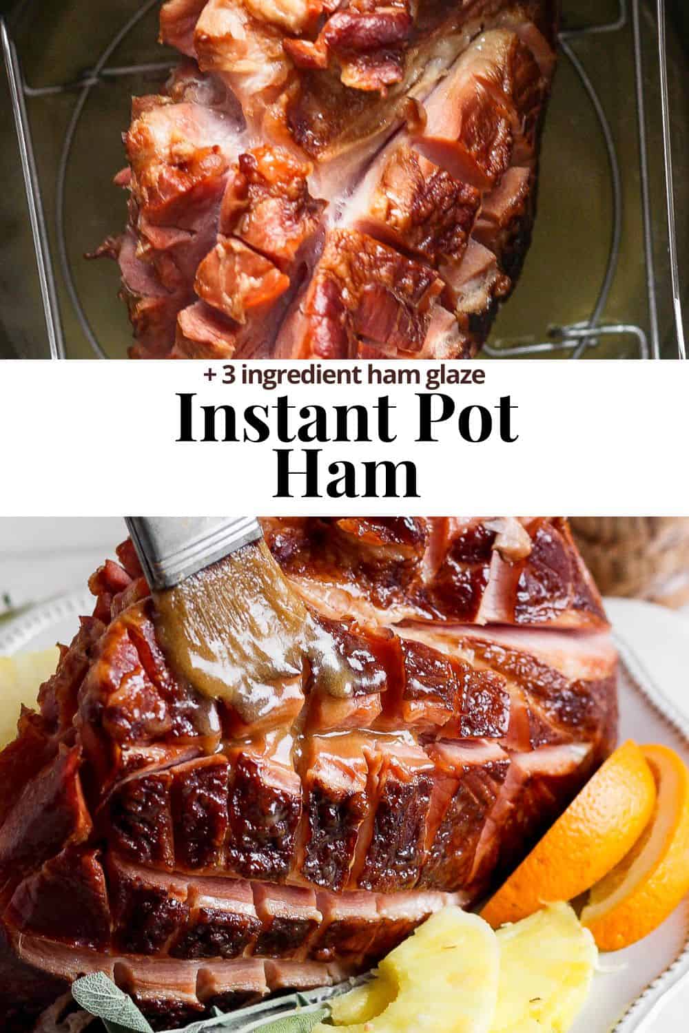 Pinterest image for Instant Pot ham.