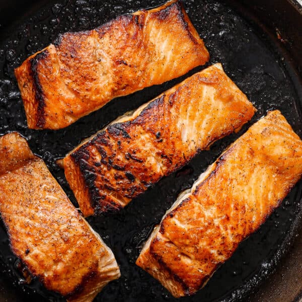 The best pan seared salmon recipe.