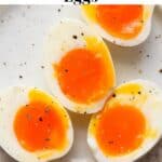 Pinterest image for how to soft boil an egg.