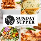 Pinterest image for Sunday supper 4, lasagna.