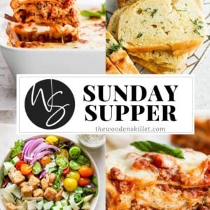 Pinterest image for Sunday supper 4, lasagna.