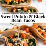 Pinterest image for sweet potato tacos.