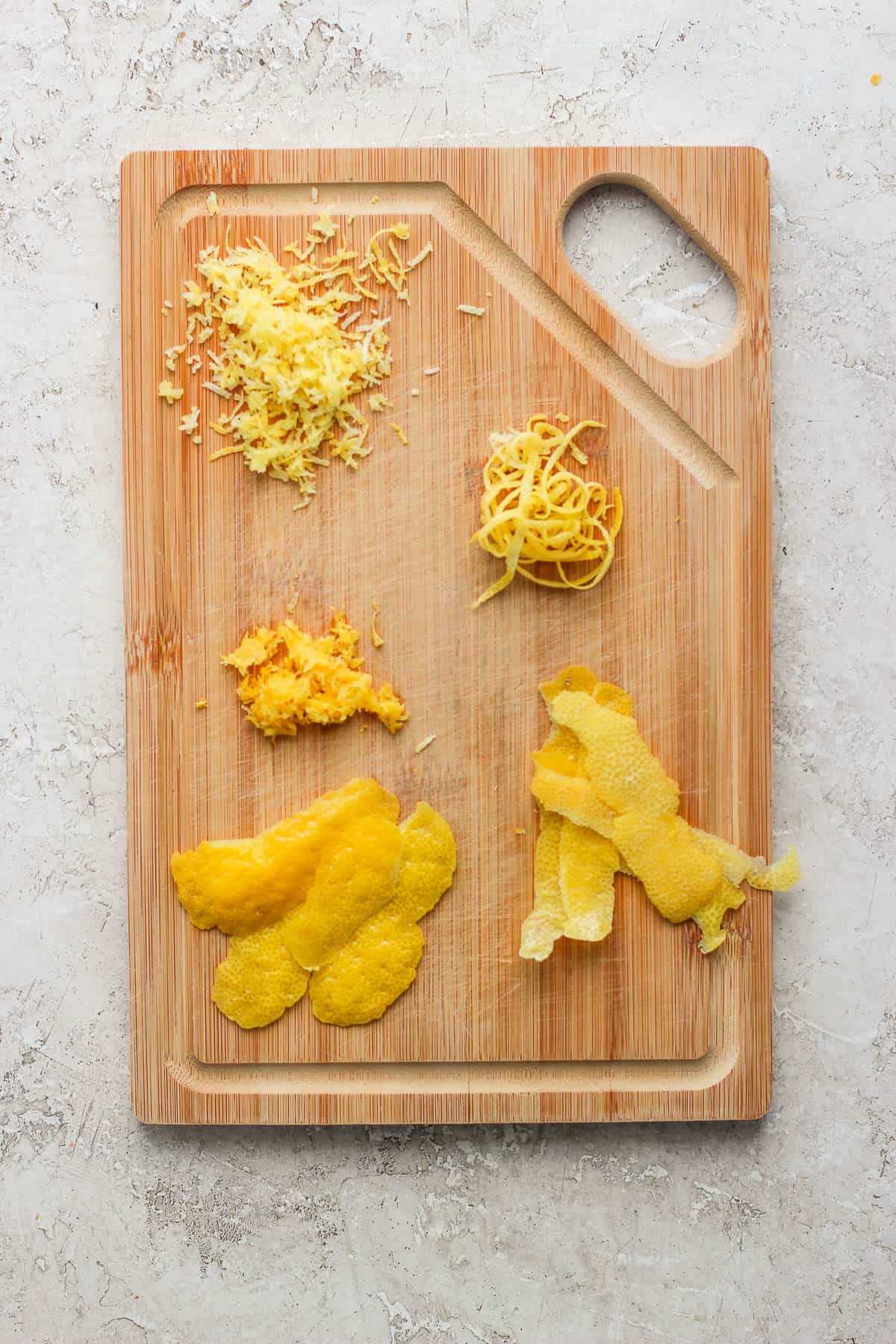 An easy tutorial on how to zest a lemon five different ways.