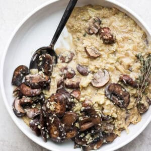 The best recipe for a cauliflower mushroom risotto.