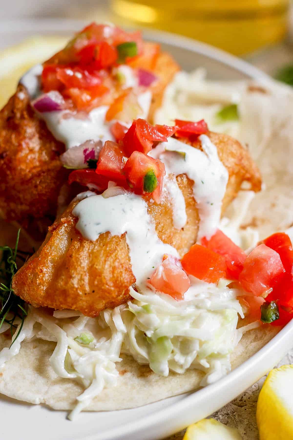 The best recipe for beer battered fish tacos.