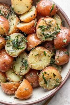 Herbed Butter Boiled Potatoes - The Wooden Skillet