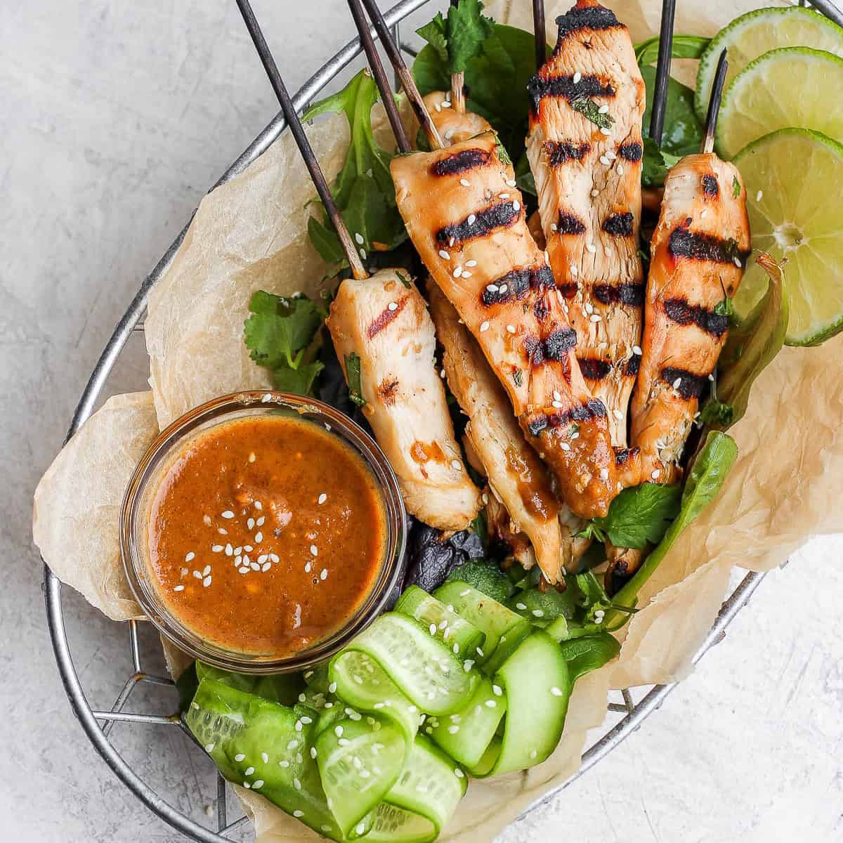 The best recipe for Thai chicken skewers.