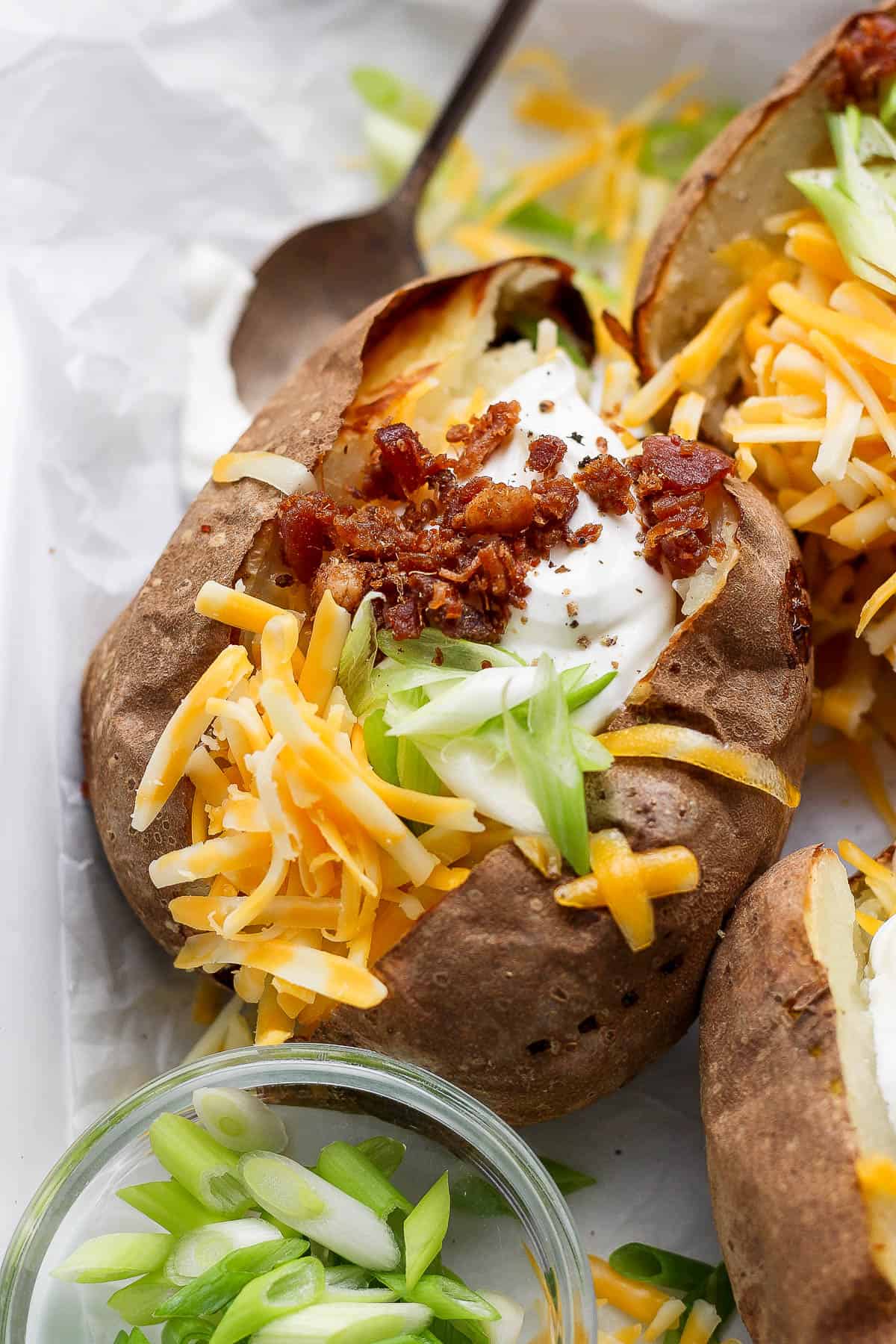 The best recipe for a loaded baked potato.