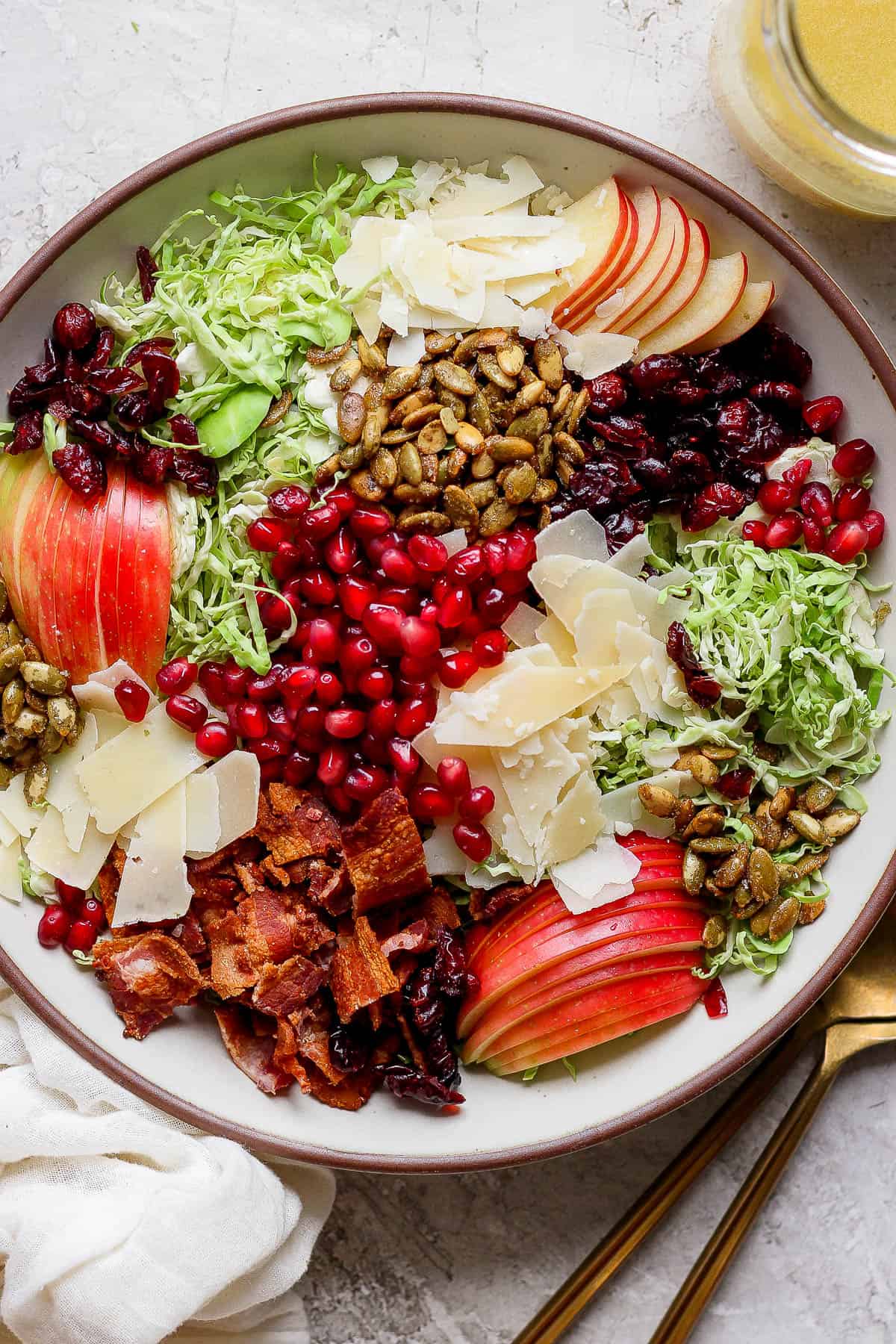 Brussel Sprout Salad in a large bowl.