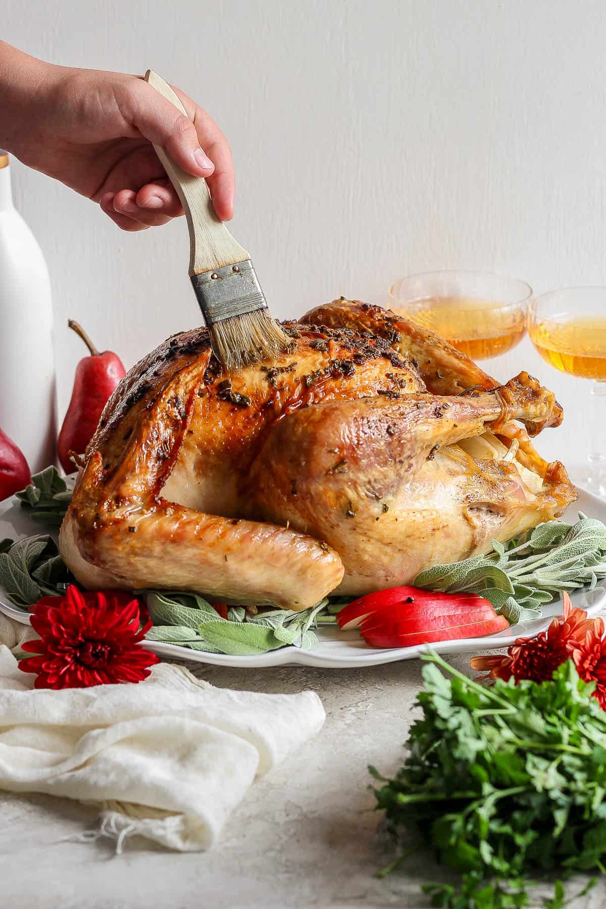 The ultimate herb butter turkey recipe.