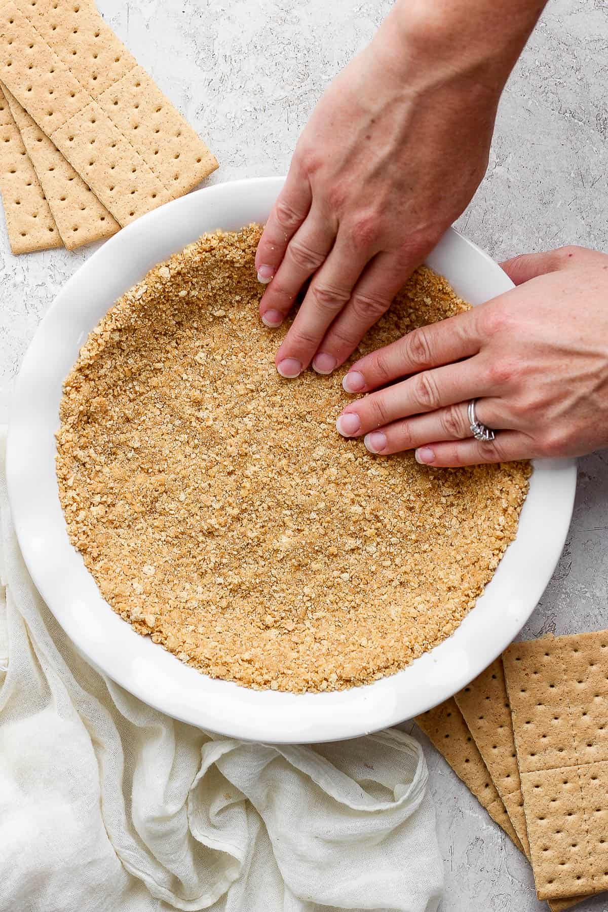 The best recipe for a homemade graham cracker crust.