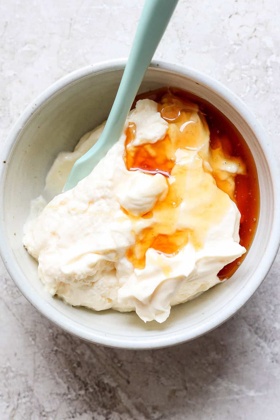 Mayo and honey together in a small bowl. 