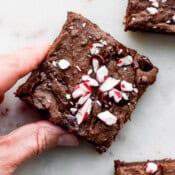 The best recipe for peppermint mocha brownies.