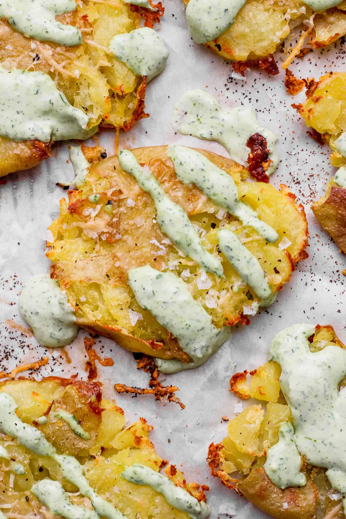 The best recipe for crispy smashed potatoes.