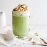 The best dairy free matcha white hot chocolate.