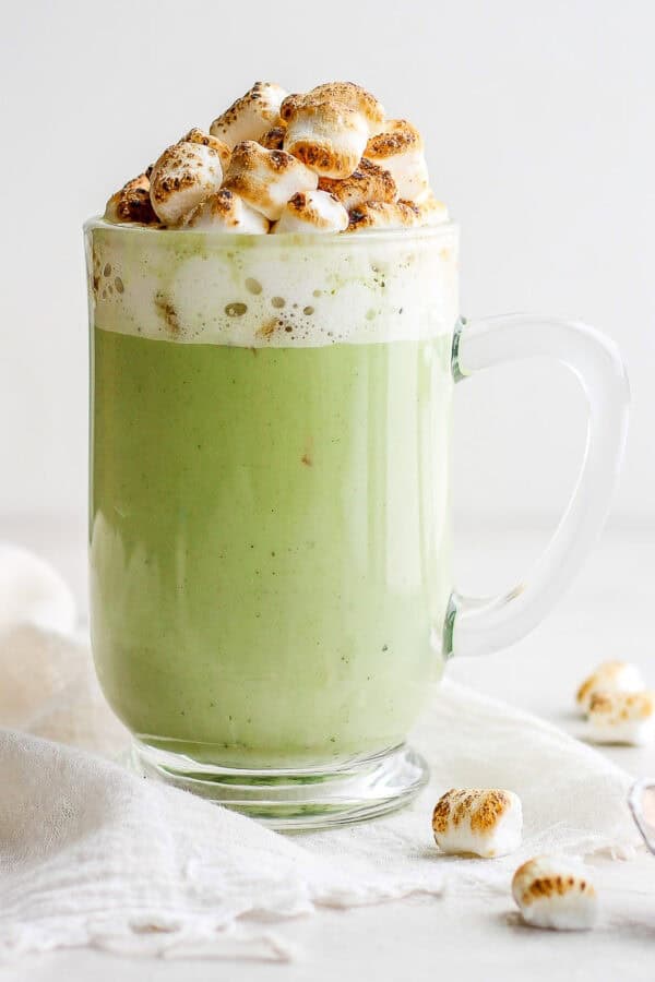 The best dairy free matcha white hot chocolate.