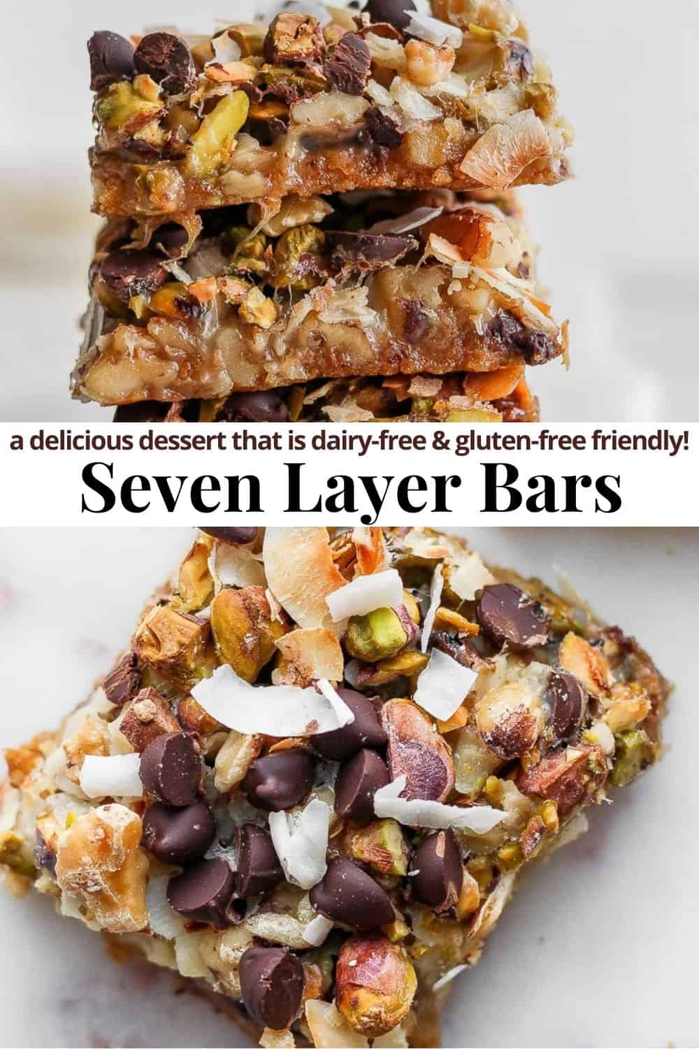 Pinterest image for seven layer bars.