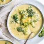 The best recipe for a dairy free broccoli cheese soup.