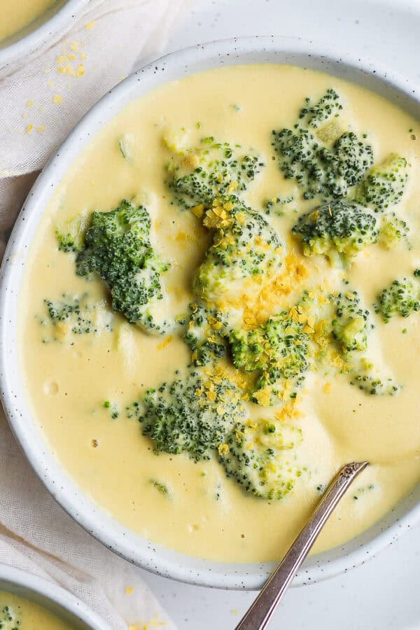 The best recipe for a dairy free broccoli cheese soup.