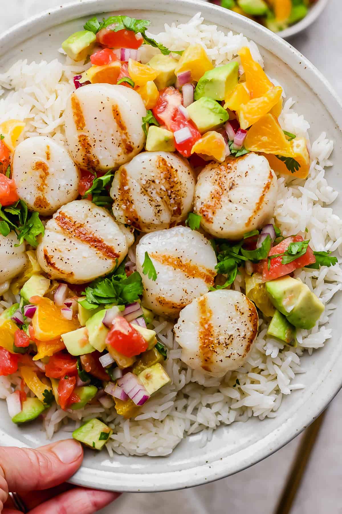 The best recipe for grilled scallops.