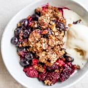 The best recipe for berry crisp.