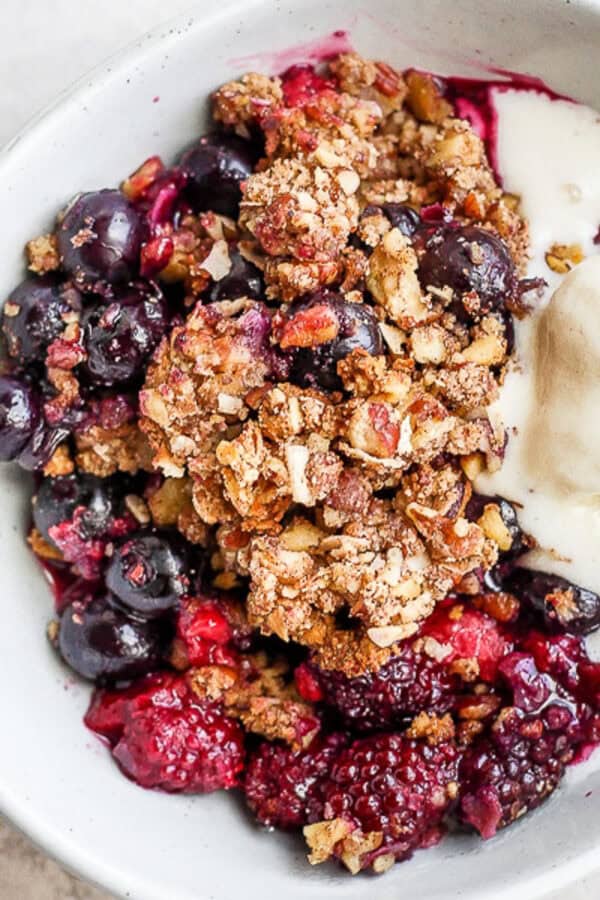 The best recipe for berry crisp.