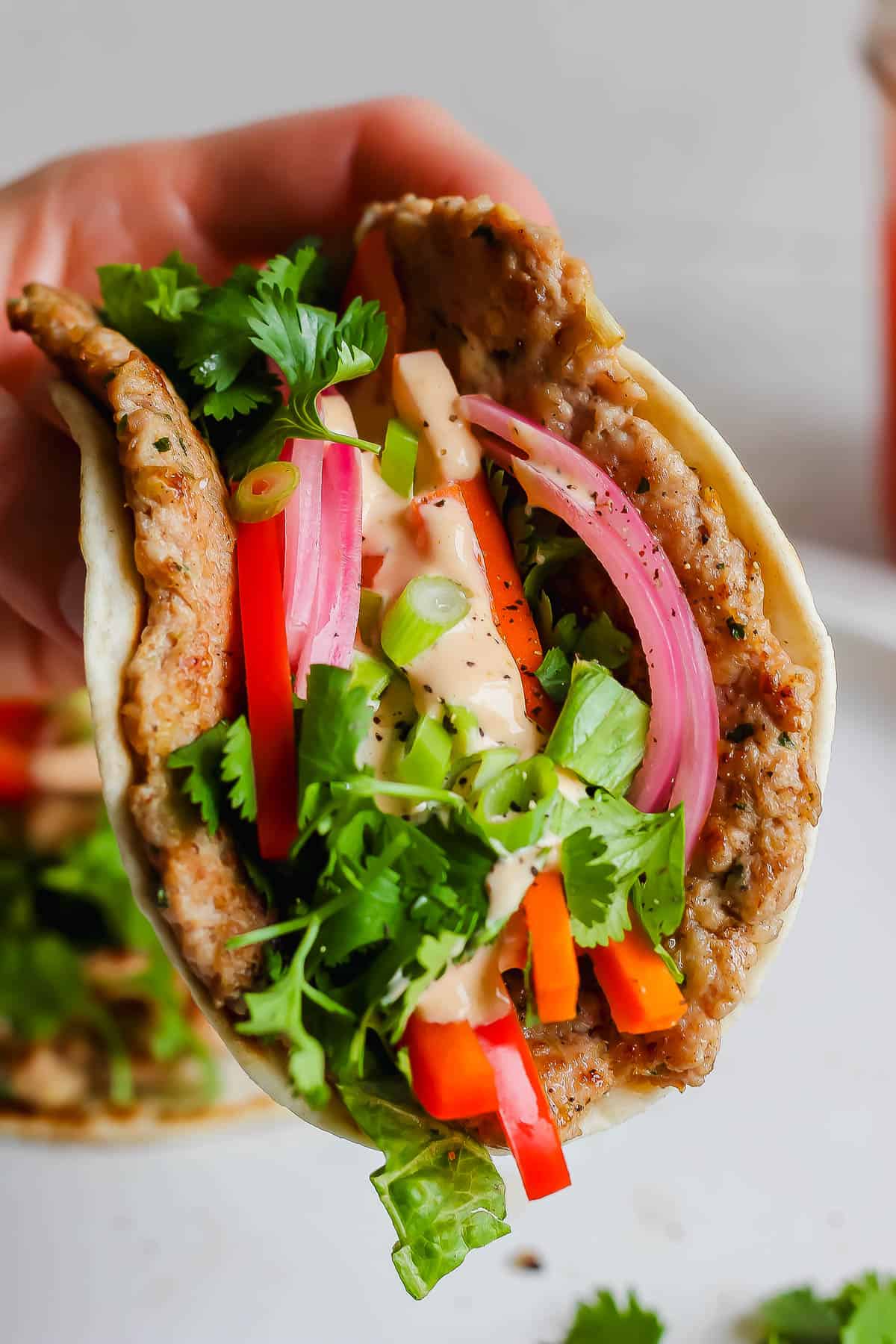 The best recipe for banh mi smash burger tacos.