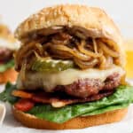 The best recipe for a french onion burger.