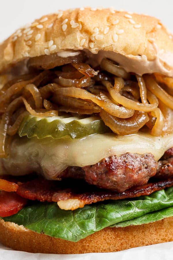 The best recipe for a french onion burger.