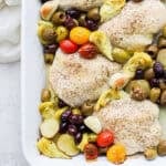 The best one pan greek chicken bake.
