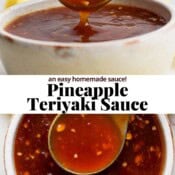 Pineapple teriyaki sauce in a bowl.